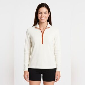 Ralph Lauren black label 1/4 zip terrycloth pullover small white sweatshirt 1/2